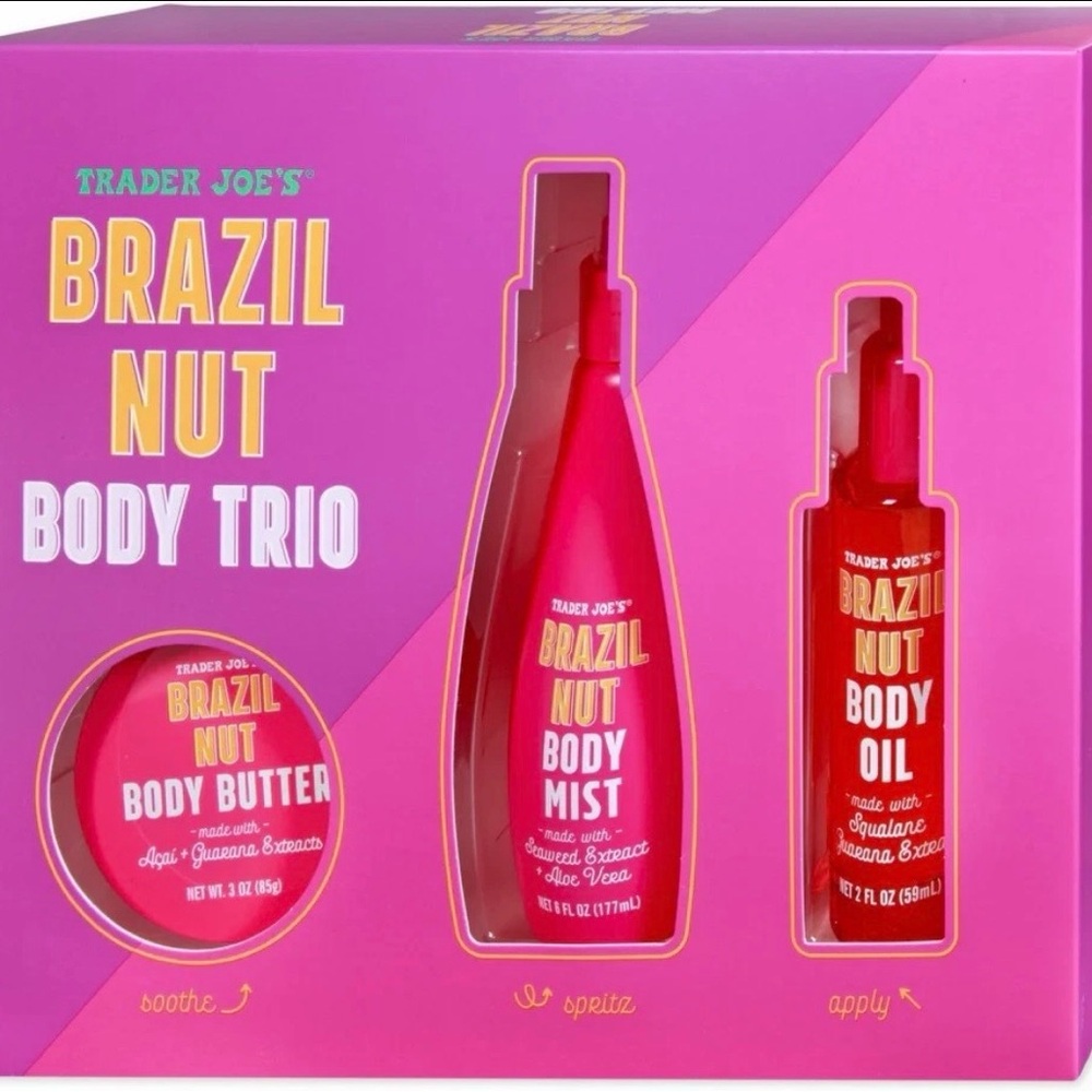 Trader Joe's Brazil Nut Body Trio - New Limited Edition, Butter, Mist, Oil